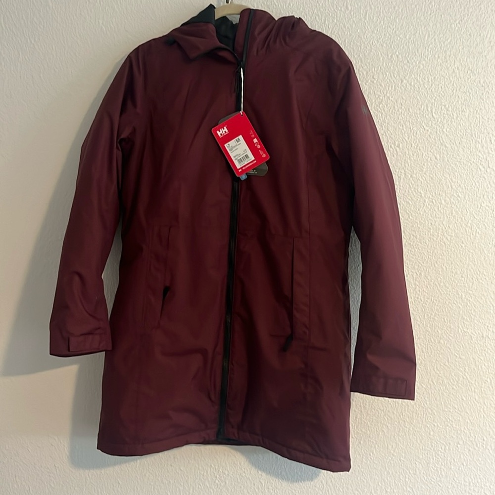 NWT Helly Hansen Burgundy Parka Coat - Sz L